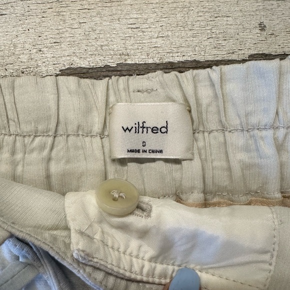 Wilfred | Cream Linen Blend Cargo Style Joggers - Picture 3 of 10